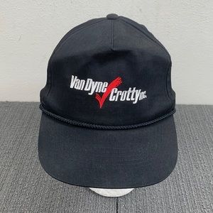 Van Dyne Crotty Rope Snapback Hat Mens Adjustable Black Baseball Cap Sportsman